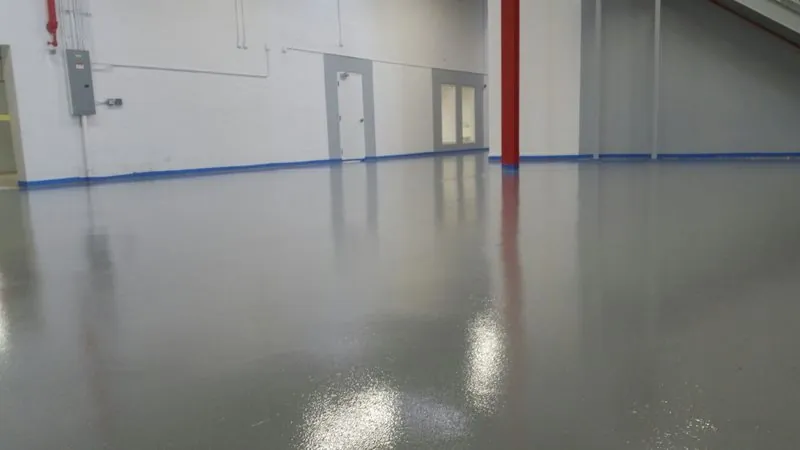 Finished gray warehouse epoxy