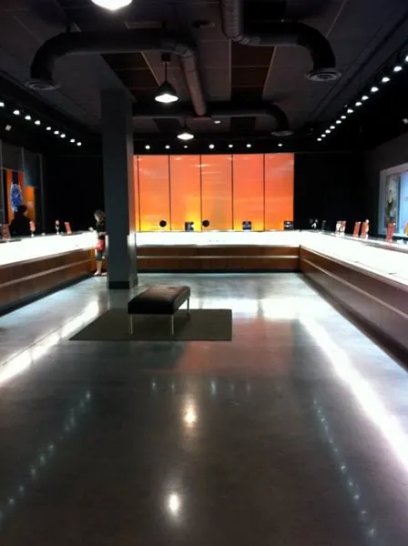 Showroom polished concrete